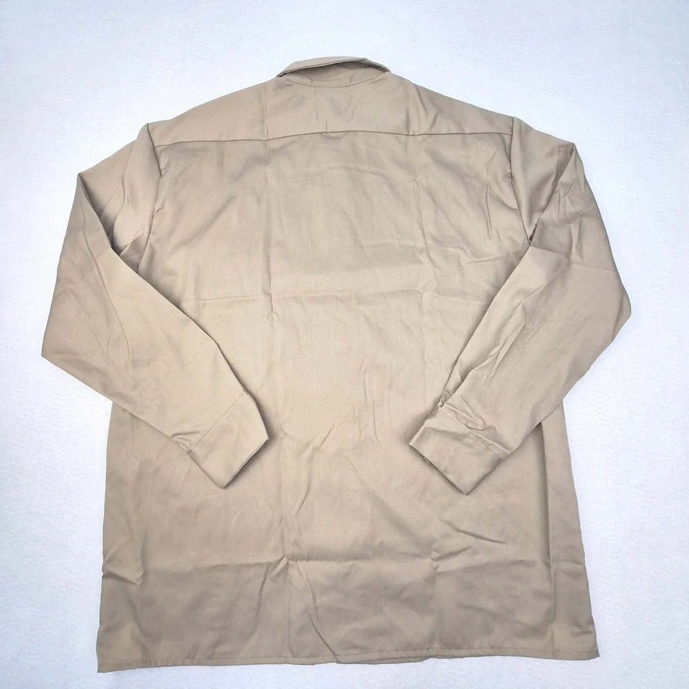 Dickies Work Shirt Mens Large Desert Sand Icons 574DS Long Sleeve Original Fit